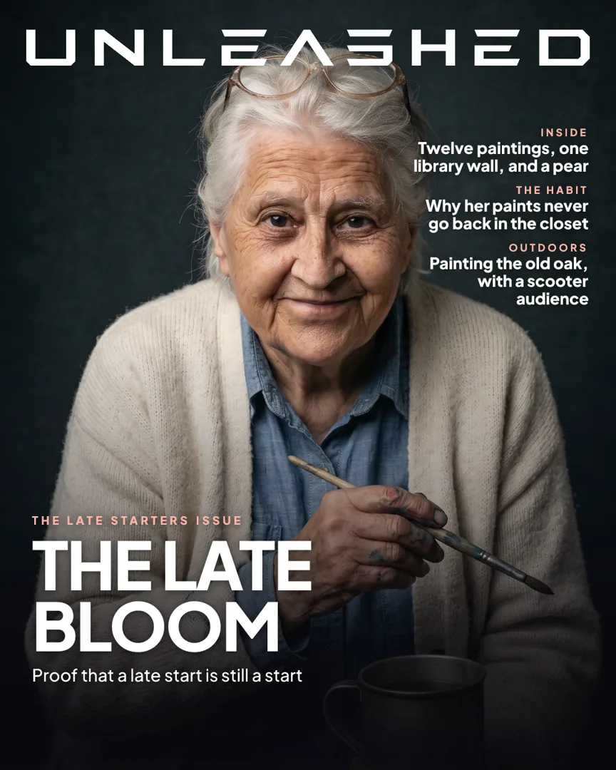 Future Ruth on the cover of UNLEASHED: The Late Bloom