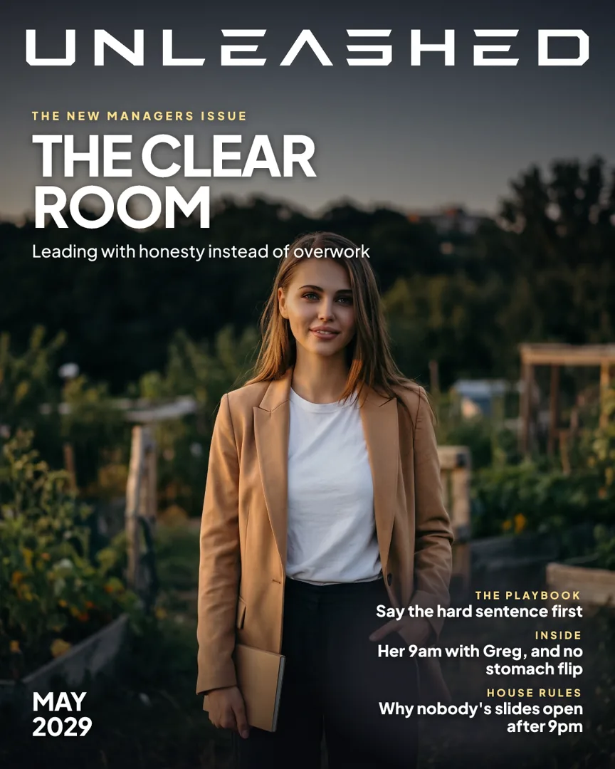 Future Sofia on the cover of UNLEASHED: The Clear Room Leader